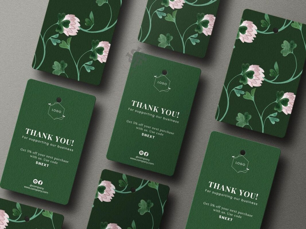 Card thank you với thiết kế hấp dẫn