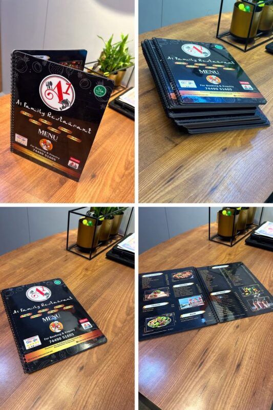 Bảng báo giá in menu nhựa