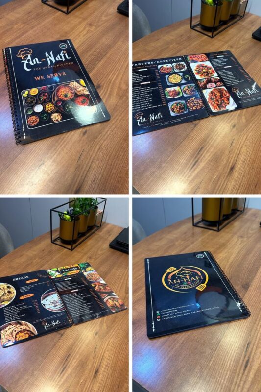 Mẫu menu nhựa cho Nhà hàng, Resort