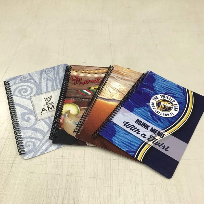 Menu nhựa đóng cuốn