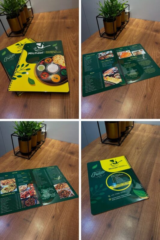 Mẫu menu nhựa cho Spa, Nails