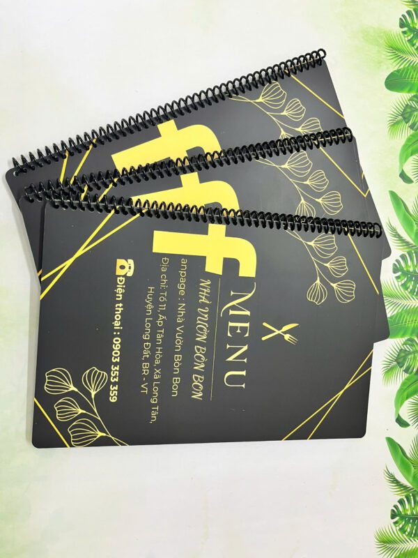 In Menu Nhựa PVC A4 Bền Đẹp, Chống Nước