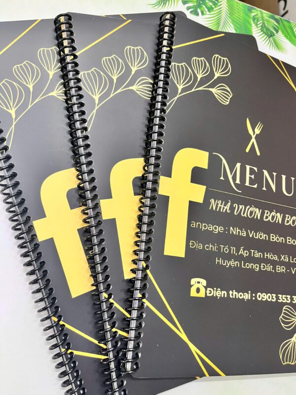 In Menu Nhựa PVC A4 Bền Đẹp, Chống Nước