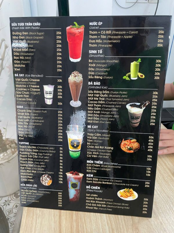 In Menu Nhựa PVC A4 Bền Đẹp, Chống Nước
