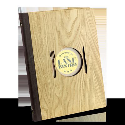 Menu bìa gỗ đẹp