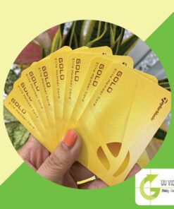 In card visit nhựa 380 trắng, nhựa nhũ lấp lánh
