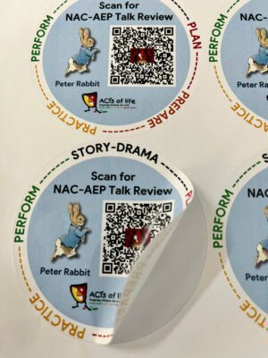 Tem nhãn giấy - bế tròn