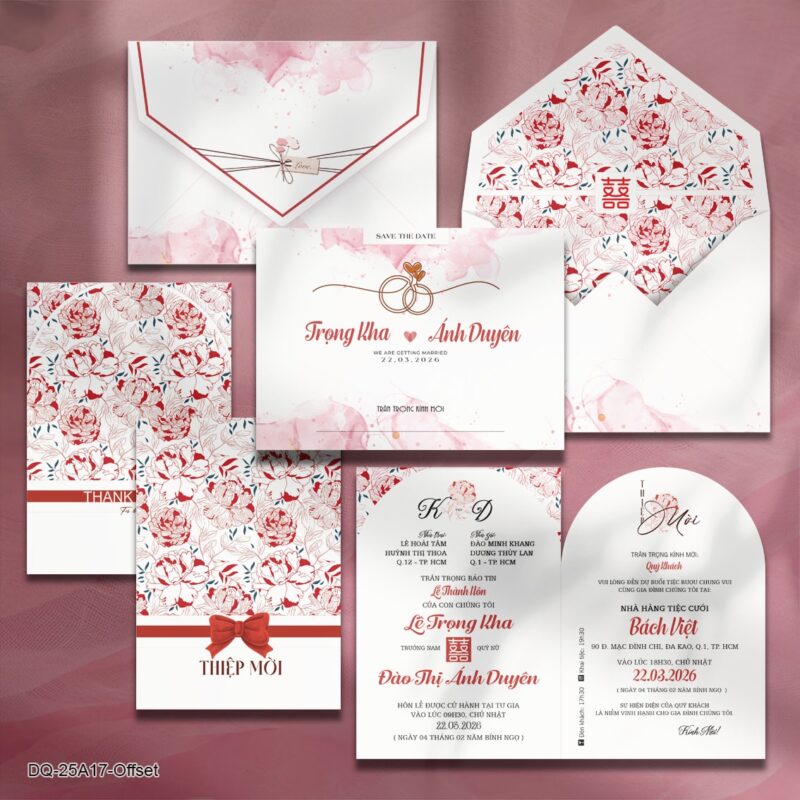 Thiệp Cưới 3K/Bộ