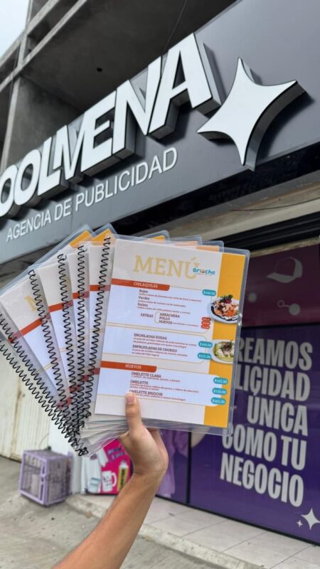 Menu ép plastic đóng cuốn