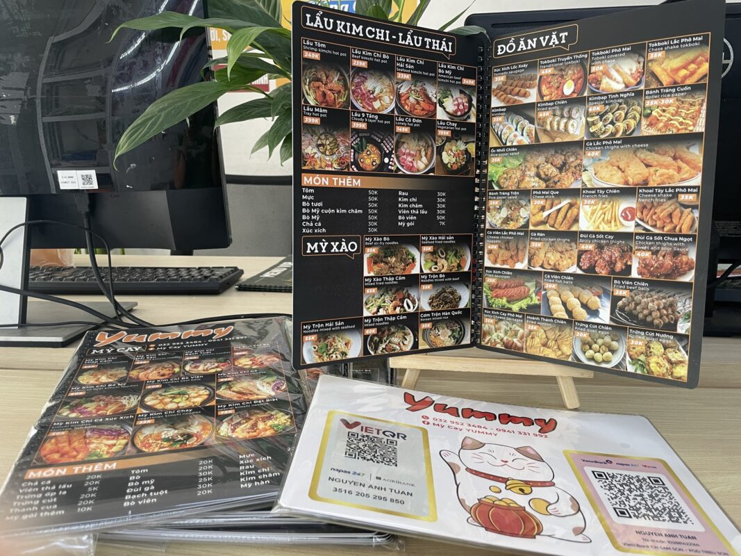 Menu nhựa A4 PVC - In Rời