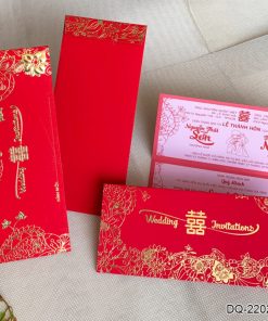 Thiệp cưới DQ-2202 Đỏ Nhung