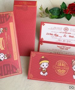 Thiệp cưới DQ-2206 Đỏ