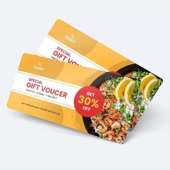 Voucher nhiều kích thướt